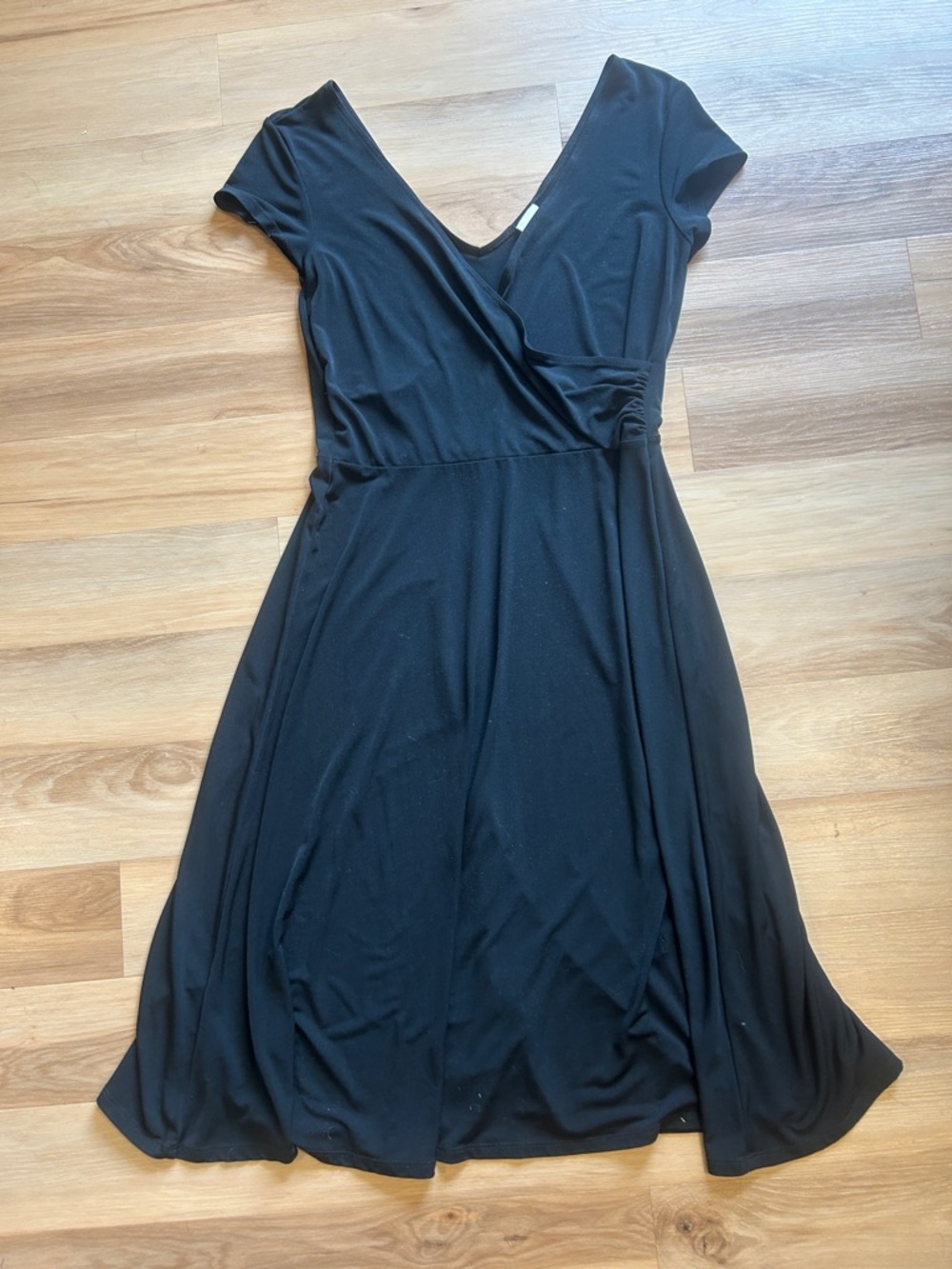 Merona Black Wrap Midi Dress